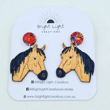 Load image into Gallery viewer, Horse Stud Dangle Earrings