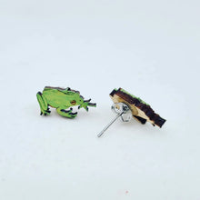 Load image into Gallery viewer, Australian Green Tree Frog Stud Earrings