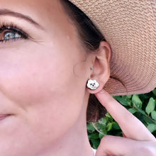 Load image into Gallery viewer, Maltese Dog Stud Earrings