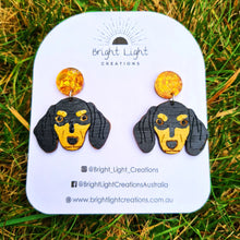 Load image into Gallery viewer, Dachshund Dog Stud Dangle Earrings