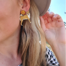 Load image into Gallery viewer, Shiba Inu Dog Stud Dangle Earrings