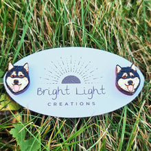 Load image into Gallery viewer, Alaskan Malamute Dog Stud Earrings