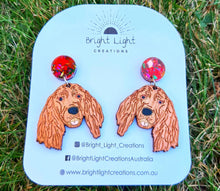 Load image into Gallery viewer, Irish Red Setter Dog Stud Dangle Earrings