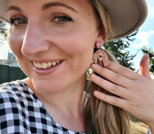 Load image into Gallery viewer, Irish Red Setter Dog Stud Dangle Earrings
