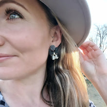 Load image into Gallery viewer, Boston Terrier Dog Stud Dangle Earrings