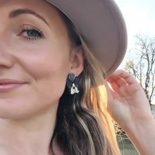 Load image into Gallery viewer, Boston Terrier Dog Stud Dangle Earrings