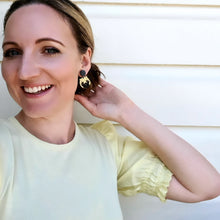 Load image into Gallery viewer, Pug Dog Stud Dangle Earrings