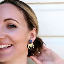 Load image into Gallery viewer, Pug Dog Stud Dangle Earrings