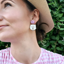 Load image into Gallery viewer, West Highland White Dog (Westie) Stud Dangle Earrings