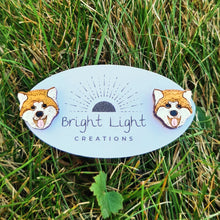 Load image into Gallery viewer, Akita Dog Stud Earrings