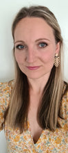 Load image into Gallery viewer, Palm Leaf Stud Dangle Earrings