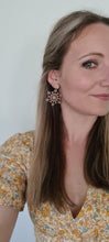 Load image into Gallery viewer, Winter Snowflake Stud Dangle Earrings