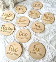 Load image into Gallery viewer, Wooden Baby Milestone Card Set