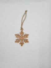 Load image into Gallery viewer, Wooden Snowflake Christmas Ornament