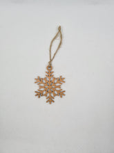 Load image into Gallery viewer, Wooden Snowflake Christmas Ornament