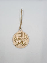 Load image into Gallery viewer, Wooden Engraved Christmas Ornaments