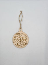 Load image into Gallery viewer, Wooden Engraved Christmas Ornaments