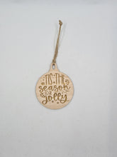 Load image into Gallery viewer, Wooden Engraved Christmas Ornaments