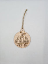 Load image into Gallery viewer, Wooden Engraved Christmas Ornaments