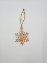 Load image into Gallery viewer, Wooden Snowflake Christmas Ornament
