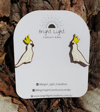 Load image into Gallery viewer, Cockatoo Stud Earrings
