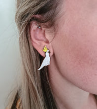 Load image into Gallery viewer, Cockatoo Stud Earrings