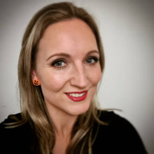 Load image into Gallery viewer, Halloween Jack O Lantern Pumpkin Earrings