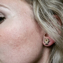 Load image into Gallery viewer, Tiny Teddy Stud Earrings