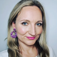 Load image into Gallery viewer, Retro Hoop Dangle Earrings