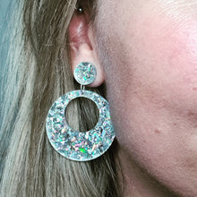 Load image into Gallery viewer, Retro Hoop Dangle Earrings