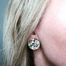 Load image into Gallery viewer, Glitter Retro Maxi Stud Earrings