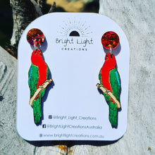 Load image into Gallery viewer, King Parrot Stud Dangle Earrings