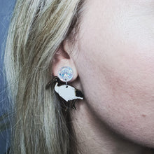 Load image into Gallery viewer, Ibis Bin Chicken Stud Dangle Earrings