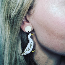 Load image into Gallery viewer, Duck Stud Dangle Earrings