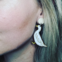 Load image into Gallery viewer, Duck Stud Dangle Earrings