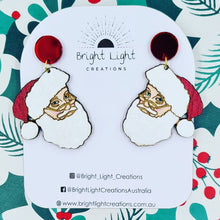 Load image into Gallery viewer, Santa Stud Dangle Earrings