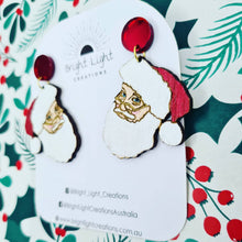 Load image into Gallery viewer, Santa Stud Dangle Earrings