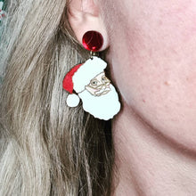 Load image into Gallery viewer, Santa Stud Dangle Earrings