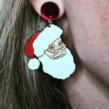 Load image into Gallery viewer, Santa Stud Dangle Earrings