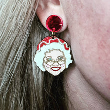 Load image into Gallery viewer, Mrs Claus Stud Dangle Earrings