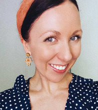 Load image into Gallery viewer, Tiny Teddy Stud Dangle Earrings