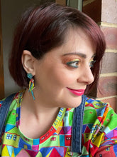 Load image into Gallery viewer, Eastern Rosella Stud Dangle Earrings