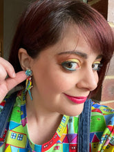 Load image into Gallery viewer, Eastern Rosella Stud Dangle Earrings