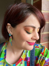 Load image into Gallery viewer, Eastern Rosella Stud Dangle Earrings