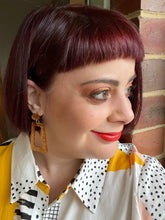 Load image into Gallery viewer, Glitter Retro Geometric Stud Dangle Earrings