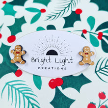 Load image into Gallery viewer, Gingerbread Men Stud Earrings