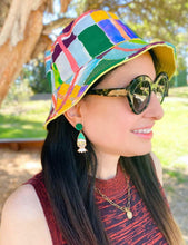 Load image into Gallery viewer, Green Christmas Elf Stud Dangle Earrings