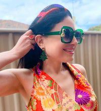 Load image into Gallery viewer, Traditional Christmas Tree Stud Dangle Earrings