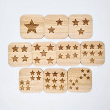 Load image into Gallery viewer, Wooden Kids Counting Stars Cards Pack