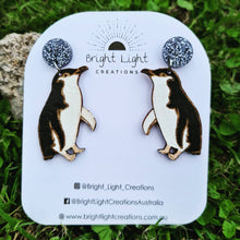 Load image into Gallery viewer, Fairy Penguin Stud Dangle Earrings